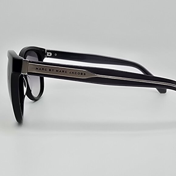 Marc Jacobs MMJ411/S Black Frame Grey Lens Cat Eye Sunglasses w/ Case 57-15-140 - Picture 4 of 14